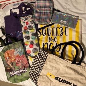 Mystery Box #13 | 7 Items | Tote Bags,  Curling Iron Holder, Cosmetic Bag
